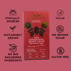 Cacao Adventures 100% Ceremonial Cacao Bar with ethically sourced, vegan, sustainably grown, gluten-free, and no refined sugar callouts