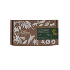 Cacao Adventures 70% Dark Chocolate Bar dark green box on white marble surface, single-origin High Amazon Peru, vegan two-ingredient, 50g