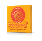 Willie's Cacao Clementina's Almonds chocolate bar packaging on a white background