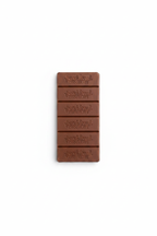 French Broad Chocolate 45% Hazelnut Milk Chocolate bar only showing embossed French Broad Chocolate branding on white background