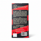 I Love Panama Chocolate Diablo 70% dark chocolate bar with chili peppers, back view showing ingredients and product details, on a white background