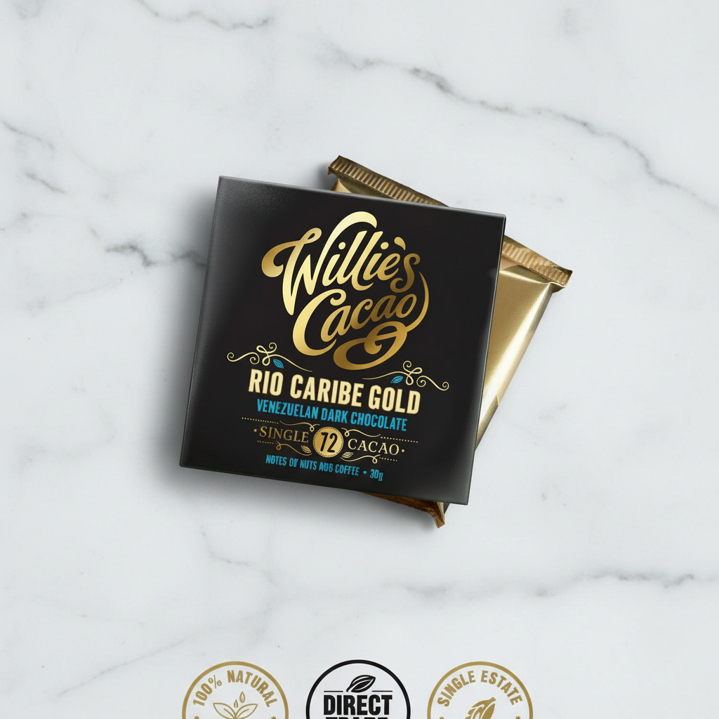 72% Dark Chocolate Bar – Single-Origin Rio Caribe Venezuela, Vegan | Willie's Cacao USA