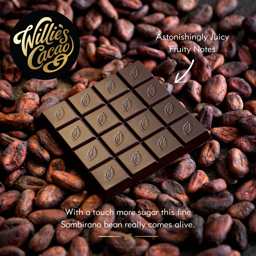 55% Dark Chocolate Bar – Single-Origin Sambirano Madagascar, Vegan | Willie's Cacao USA