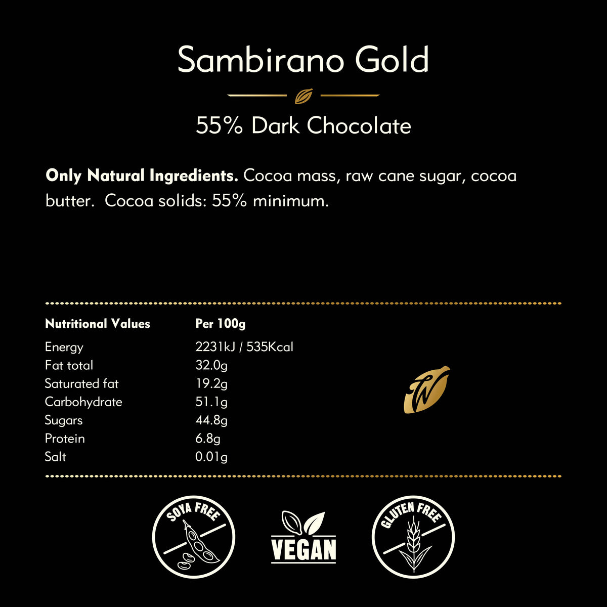 55% Dark Chocolate Bar – Single-Origin Sambirano Madagascar, Vegan | Willie's Cacao USA